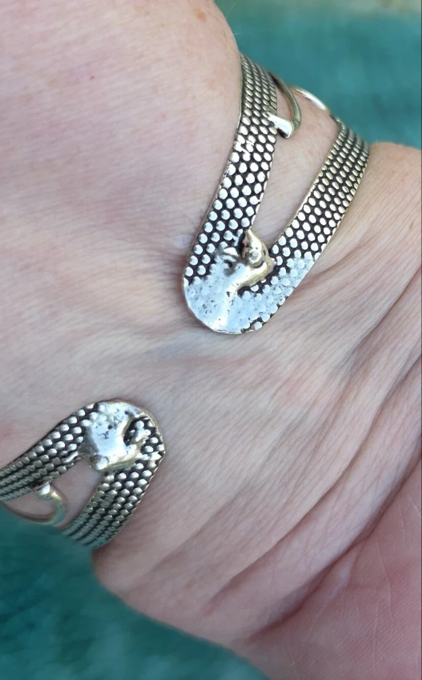 Mookaite Gemstone Cuff Bracelet In 925 Sterling Silver (Adjustable)